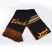 Écharpe d'hiver longue et écologique en tricot acrylique jacquard de haute qualité, souvenir pour les fans de clubs de football