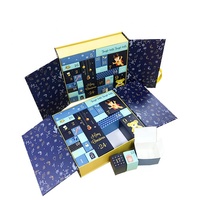 Boîte de calendrier de l'avent en carton vide personnalisée 2025, papier recyclé, emballage cosmétique et beauté avec impression en relief