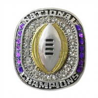 Anillo de Campeonato de Aleación de la Universidad Estatal de Louisiana, Certificado por la CMA, Artículo de Colección para Aficionados, Gran Venta