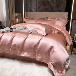 Luxueux pur coton élégant soyeux luxe Satin argent <span class=keywords><strong>Double</strong></span> drap <span class=keywords><strong>de</strong></span> lit simple <span class=keywords><strong>ensemble</strong></span> <span class=keywords><strong>de</strong></span> literie - Product Image 5
