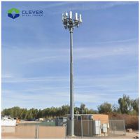 Tour de télécommunication en acier galvanisé de 30 m avec antenne et connexion par boulons à bride, à vendre – Prix compétitif pour tour de télécom
