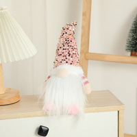 Décoration de Noël Lumineuse : Poupée Sans Visage avec Chapeau Pailleté pour Vitrine et Décoration Intérieure OEM/ODM