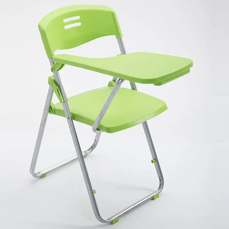 simple modern style cheap easy carrying plastic office meeting room portable study writing desk training folding chair