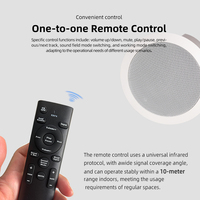 Haut-parleur de plafond IP PoE 30-60W avec éclairage LED RGB, contrôle vocal, DLNA/AirPlay pour système multiroom home cinéma