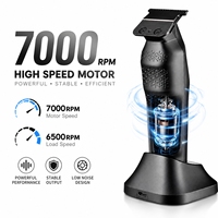 Cortadora de Pelo Profesional MRY de 7000 RPM con Cuchilla de Cerámica de Titanio, Recortadora Inalámbrica para Barbería, Máquina de Corte de Pelo Plug & Play para Hombres