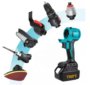 Thpt Multi-Functionele Borstelloze Draagbare Kettingzaag Schroevendraaier Slagmoersleutel Oplaadbare Gereedschap Lithium Elektrische Power Tool Set