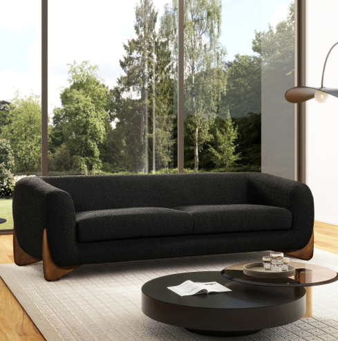 Sofa + Black + Boucle