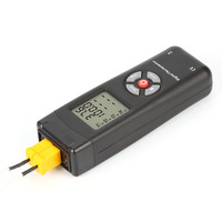Termometer Digital Dua Kanal Baru dengan Termokopel Tipe K Model TL-TK02, Layar LCD Plastik, Dapat Dikustomisasi OEM