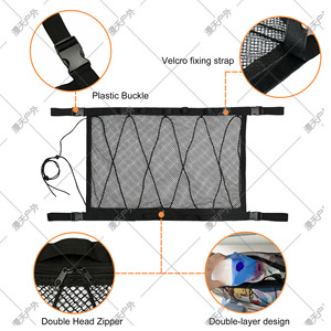 Filet de rangement pour plafond de voiture, sac de rangement en maille 81x55cm pour cannes à pêche, utilisation en extérieur - Product Image 5