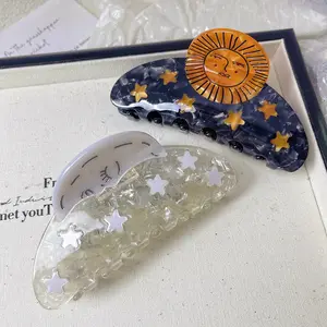 Nuovo arrivo acetato di cellulosa graffette per capelli 9cm forma di lumaca di <span class=keywords><strong>sole</strong></span> accessori per capelli unici per le donne - Product Image 6