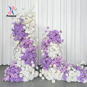 ชุดดอกไม้ประดิษฐ์แบบเสา สีชมพู เขียว แดงเบอร์กันดี ทำจากผ้าไหมเทียม ทันสมัย ทำด้วยมือ ใช้งานได้นาน รีไซเคิลได้ เป็นมิตรกับสิ่งแวดล้อม เหมาะสำหรับงานแต่งงาน - Product Image 2