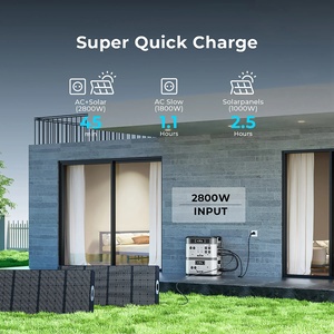 แบตเตอรี่สำรองพลังงานฉุกเฉิน 3600W ความจุ 16kWh เครื่องกำเนิดไฟฟ้าพลังงานแสงอาทิตย์สำรองสำหรับบ้าน สถานีไฟฟ้าพกพา BP2000E PRO P - Product Image 5