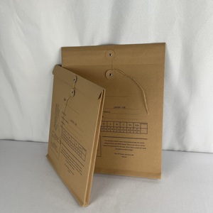 Custom Expandable Wallet <strong>Envelopes</strong> PVC Transparent Portrait <strong>Window</strong> Button <strong>String</strong> Closure <strong>Kraft</strong> Paper Packaging Bags Business - Product Image 4