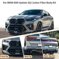 Kit de Carrocería X6 M para BMW X6M F96 2024-2026 Facelift Estilo SQ, Kit de Carrocería de Fibra de Carbono Seca, Alerón Delantero, Faldones Laterales, Difusor Trasero, Alerón de Techo