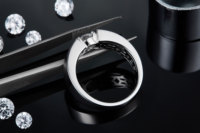 Bijoux fins, coupe ronde brillante, argent sterling 925, véritable moissanite, nouveau diamant, bagues pour hommes