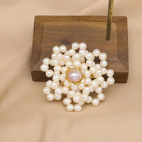 Broche en perle ovale 8-9 mm, perle en cuivre pur, style classique, accessoire de mariage, perle de qualité AAAA, haute brillance, hypoallergénique