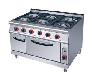 High Quality Hot Selling Factory Commercial 6 Burner Gas Stove Cooker With Oven Price
