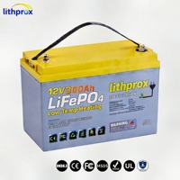 Batterie LiFePO4 12V 300AH Grade A Hors Réseau 6000+ Cycles Cycle Profond RV CAN Bus BMS Intelligent Terminal M8 CE RoHS IP67 OEM ODM