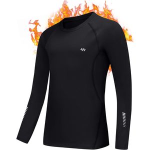 FOXA Youth Boys Compression Thermal Long Sleeve <b>Base</b> <b>Layer</b> Warm Quick Dry Fleece Undershirt for Football Soccer Baseball - Product Image 1