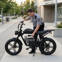 Vélo de ville électrique noir avec freins à disque hydrauliques, Vélo électrique tout-terrain pour la sécurité du quartier
