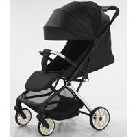 Poussette bébé pliable et réglable de haute qualité Uplay en lin et métal pour les voyages de 0 à 6 mois
