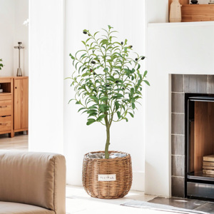 Presque Naturel 3ft Artificielle Petits Oliviers <span class=keywords><strong>Pot</strong></span> Table Plante Mini Arbre <span class=keywords><strong>pour</strong></span> Intérieur Maison Bureau Salon Décoration Moderne - Product Image 1