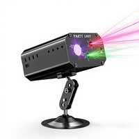 Lumière de fête LED de Noël, projecteur laser DJ disco stroboscopique activé par le son, télécommande, décoration de la maison