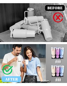 Organizador Magnético para Botellas de Agua, para Vasos Stanley de 40 y 30 oz, Soporte Magnético para Vasos, para Refrigerador, Cocina, Estante de Almacenamiento para Vasos - Product Image 3