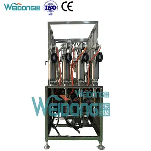 Crimping & 4-Head Gas Filling Machine Liquid Filling With Valve Inserting Machine