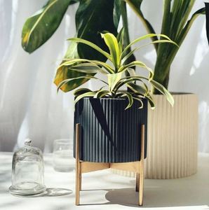 Maceta única de alta calidad con soporte para plantas gran interior exterior forma redonda Metal decorativo increíble flor con soporte - Product Image 2