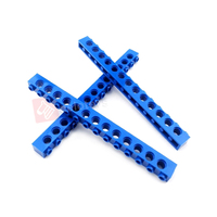 DELO TOYS Blocs de construction éducatifs en plastique ABS, 1*14 Briques 1 X 14 avec trous (N°32018)