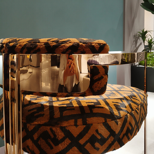Sillón de Diseño Italiano Moderno y Lujoso, Cómodo, de Terciopelo, para Dormitorio o Villa - Product Image 3