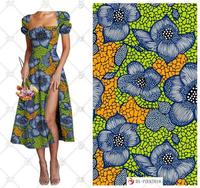 Tissu en rayonne à motif traditionnel africain imprimé numériquement pour robes et vêtements – Fournisseur d'usine