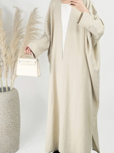 Abaya Cardigan à Manches Longues pour Femme, Coupe Ample, Vêtement Musulman Respirant en Polyester pour la Prière et le Quotidien - Product Image 2