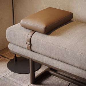 Italian Light Luxury <strong>Bed</strong> <strong>End</strong> <strong>Stool</strong> Designer Creative Personality Leather Soft Bag Long Bench Home Living Room Entry Shoe <strong>Stool</strong> - Product Image 4