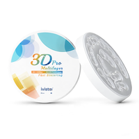 Bloc de zircone IVISTA 3D Pro-Fast Sintering à haute résistance et translucidité 43-55% pour couronnes et bridges, directement de l'usine