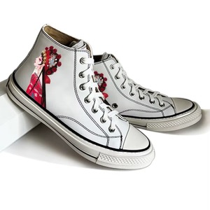 Botas de Tobillo con Cordones de Cuero Genuino Blanco para Hombre, Hechas a Mano en China, Personalizadas, con Logotipo, Lujosas, Ligeras, para Verano y Otoño - Product Image 4