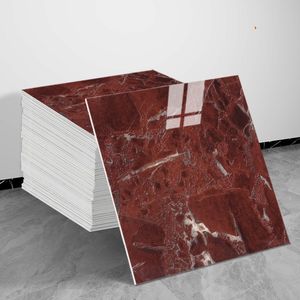 Panneau mural en marbre artificiel - Panneau acoustique rectangulaire en vinyle PVC imitation pierre pour l'intérieur avec colle autocollante pour la maison - Product Image 4