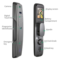 Haute sécurité caméra Tuya WIFI APP intelligente empreinte digitale numérique multifonctionnelle intelligente serrure de porte électronique