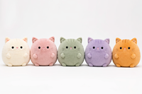 Jouets en peluche lestés personnalisés OEM, chat en peluche avec perles de verre chauffantes, thérapie sensorielle par pression profonde, cadeau apaisant