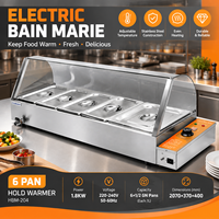Bain-marie électrique commercial pour soupe avec couvercle en verre incurvé et armoire de maintien au chaud