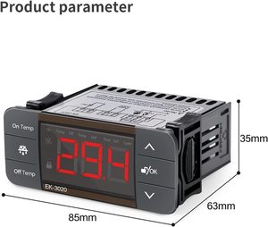 EK-3010/EK-3020/EK-3030 USB ODM LED Bộ điều chỉnh nhiệt kỹ thuật số Bộ điều khiển nhiệt độ Bộ điều chỉnh nhiệt độ Báo động rã đông làm lạnh - Product Image 4