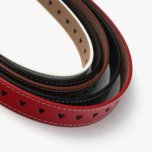 <span class=keywords><strong>Ceinture</strong></span> tendance pour femme avec boucle en alliage en forme de cœur et design décoratif ajouré à trous intégrés - Product Image 3