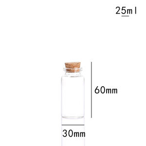Tube de verrerie de cuisine transparent avec bouchon ou liège pour épices - Product Image 3