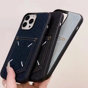 Para iPhone 15 Pro Max Funda de teléfono Bordado de moda iPhone 14 Pro Ranura para tarjeta a prueba de golpes Tela 17P <span class=keywords><strong>E</strong></span> <span class=keywords><strong>Ink</strong></span> Cover Metal - Product Image 3