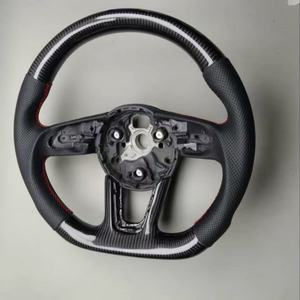 Volant en cuir et fibre de carbone noire pour <span class=keywords><strong>Audi</strong></span> B8 S3 S4 S5 RS3 RS4 RS5 B8.5 8P 8V B9 C7 A6 A7 RS6 RS7 A8 S6 S7 A4 A6 - Product Image 6