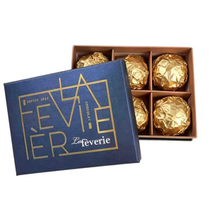 Luxe chocoladeverpakking met glitterafwerking, ecologisch verantwoorde telescoopdesign, magneetsluiting, hoogwaardig karton - Product Image 1