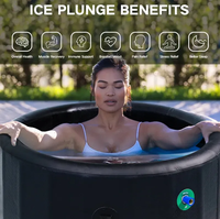 Baignoire pliable gonflable en tissu Drop Stitch avec couvercle pour adultes, idéale pour la récupération et la thérapie par le froid – Nouveauté très demandée