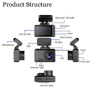 Camera Dashcam Met Recorder Dashboard 360 Graden Afstandsbediening Voor Voertuigen Verkeersevenement Data Live Streaming Mount Rc Car Dvr - Product Image 2