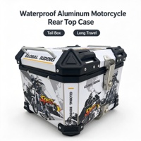 Top case arrière de moto en aluminium étanche pour longs trajets